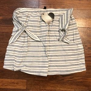 🌵Paper Heart Small Stripped Blue & White  Skirt